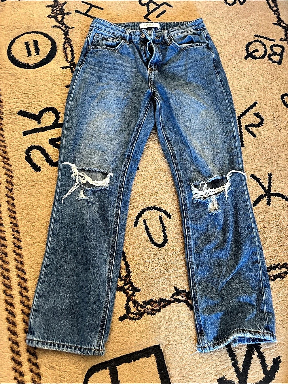 Lovervet by Vervet Distressed Skinny Jeans Blue Waist 27/5
